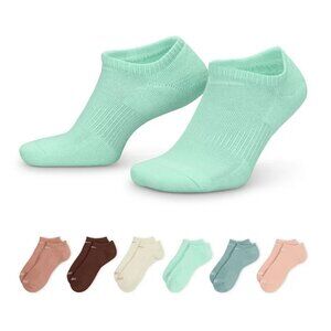 6 Pack Women's Nike No Show Dri-Fit Socks Everyday Plus Cushioned Cotton…